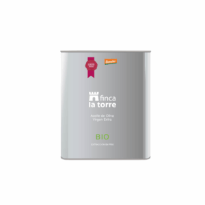 Aceite de oliva virgen extra ecológico en lata Finca La Torre Arbequina BIO