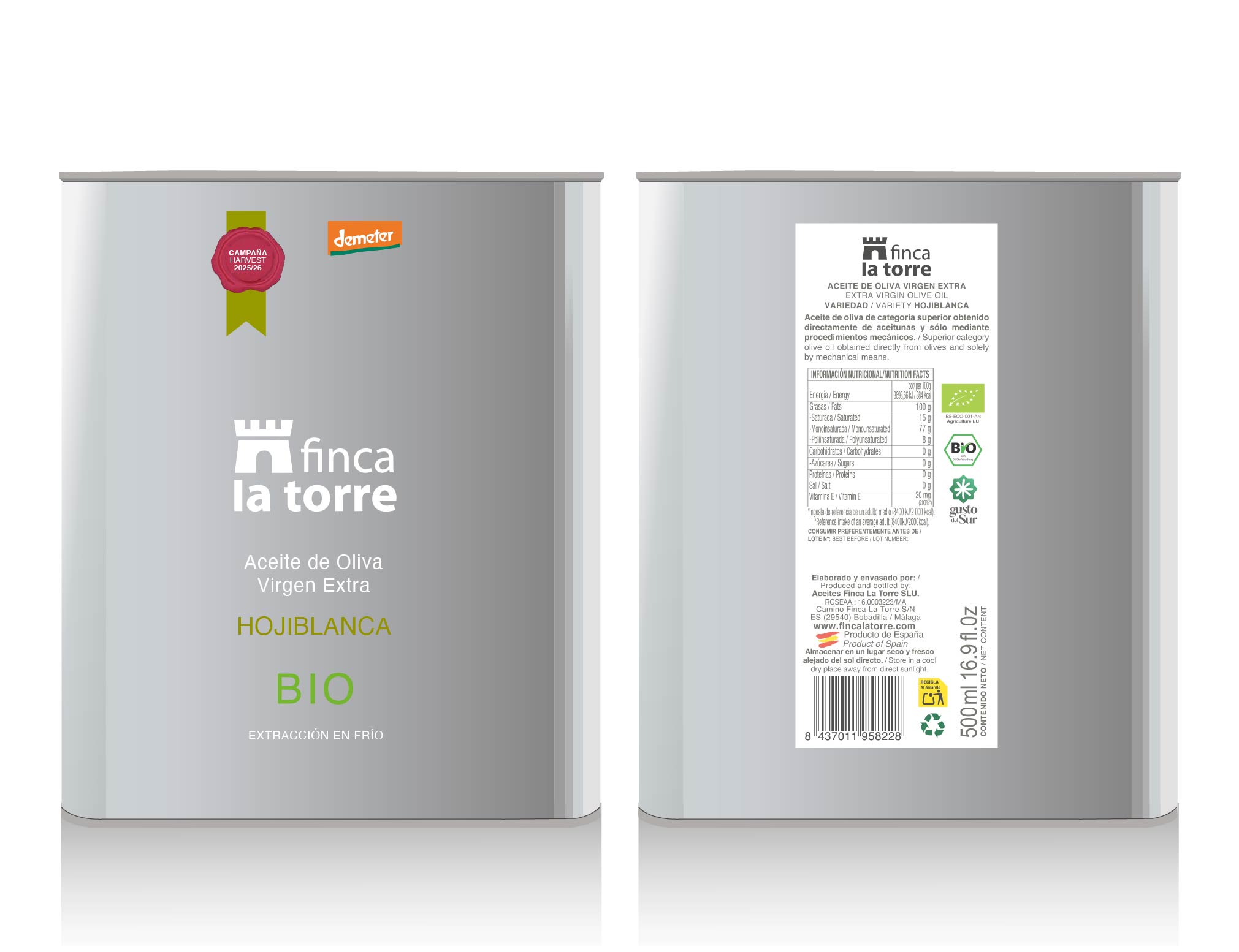 Finca La Torre Hojiblanca BIO – Lata - Imagen 2